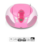 SCD-37 USBPINK Scd-37 usb pink portable fm radio cd and usb player pink